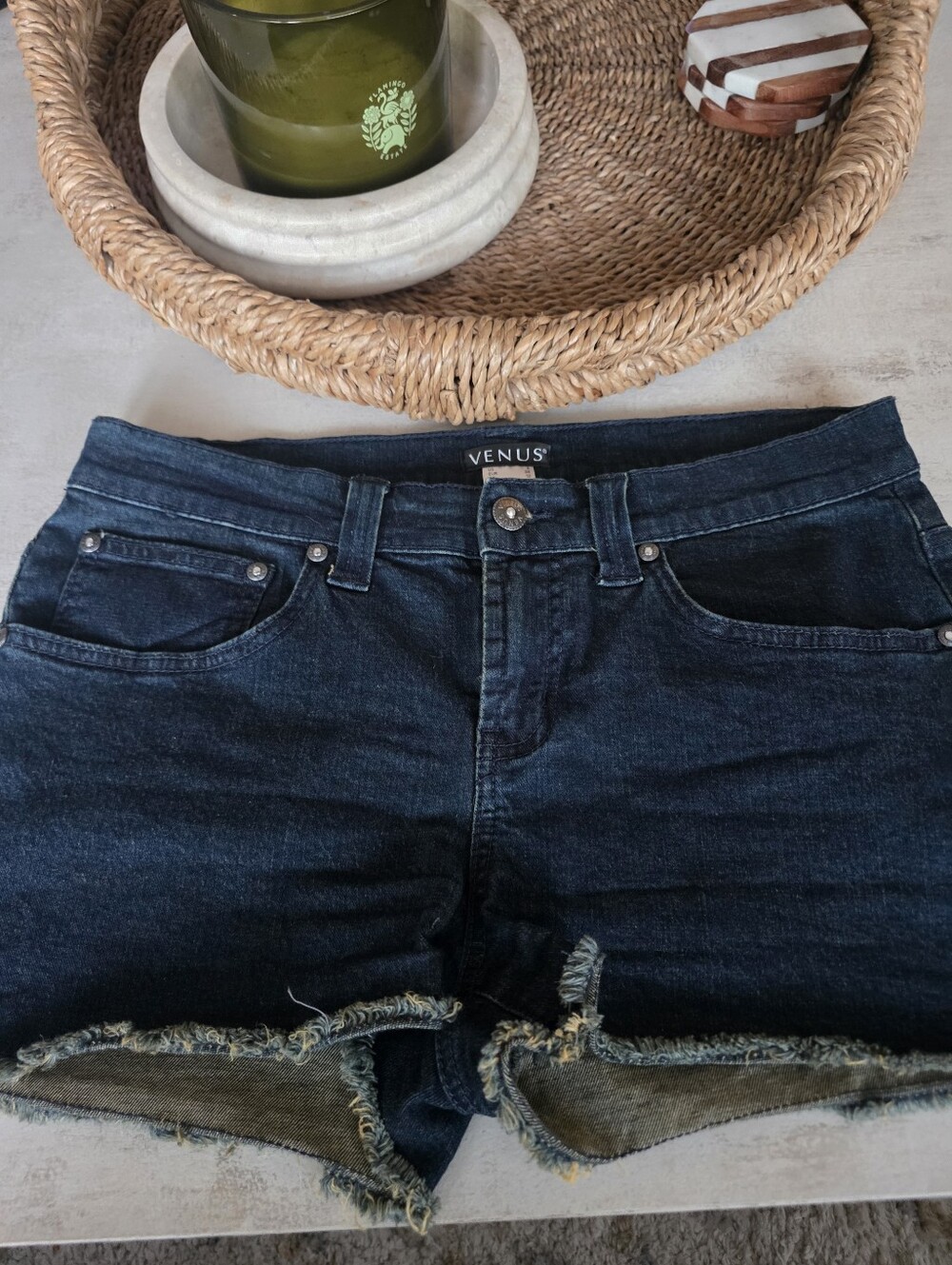 VENUS Dark Blue Denim Women’s Jean Shorts
